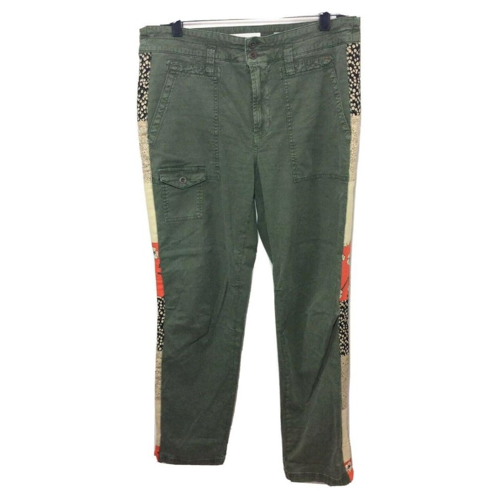 Anthropologie Womens 32 Camo Green Floral Pants